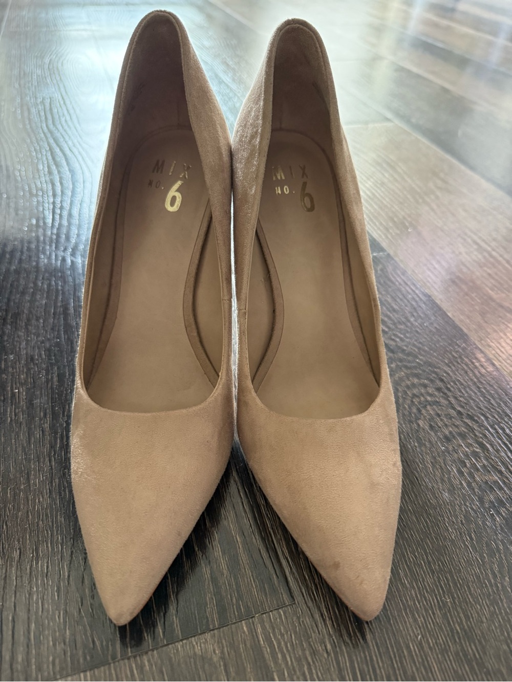 Mix No. 6 Taupe Suede Pointed Toe Pumps
